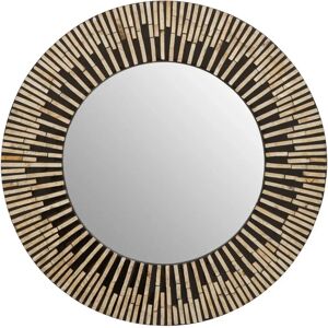 Fairmont Park Bertrame Metal Mirror in Black/Gold 80.0 H x 80.0 W x 2.0 D cm