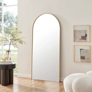 Fairmont Park Adne Hallway Mirror - Full Length Arch Metal Frame Living Room Mirror yellow 170.0 H x 80.0 W x 3.5 D cm