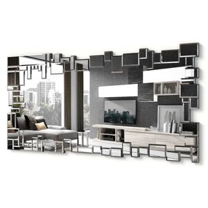 Dekoarte E023 - Modern Wall Decorative Mirrors   Mirrors Decoration   Large Sophisticated Mirrors Rectangular Silver gray 140.0 H x 70.0 W x 2.5 D cm