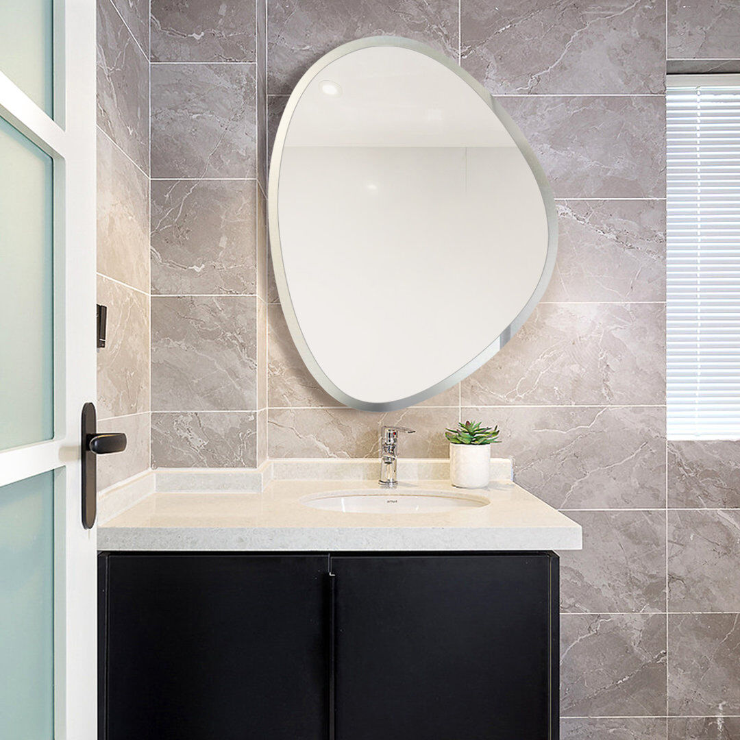 Fairmont Park Nilla Novelty Wall Mounted Accent Mirror Frameless 91.4cm H X 71.1cm W X 2.5cm D