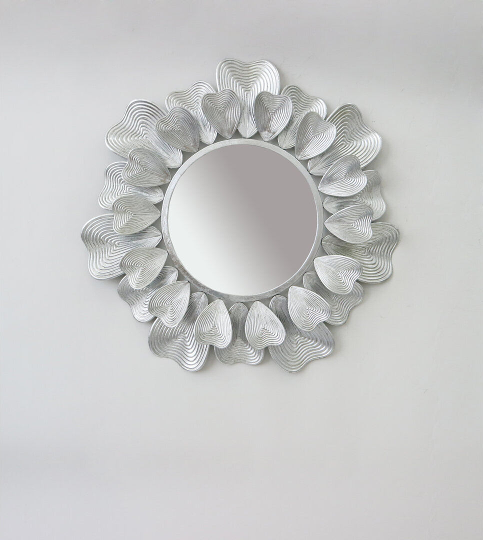 Fairmont Park Metal Mirrors Metal Wall Mirror Silver 78cm H X 79cm W X 6.4cm D