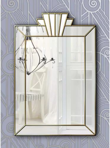 Canora Grey Roxana Accent Mirror Canora Grey Finish: Gold  - Size: 60 cm H x 90 cm W