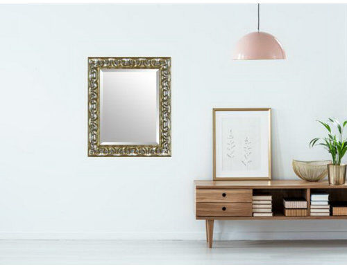 Astoria Grand Hazelden Accent Mirror Astoria Grand Size: 73cm H x 53cm W, Finish: Gold/Silver, Mit Facette: No  - Size: Large Astoria Grand Hazelden Accent Mirror Astoria Grand Size: 73cm H x 53cm W, Finish: Gold/Silver, Mit Facette: No  - Size: Large