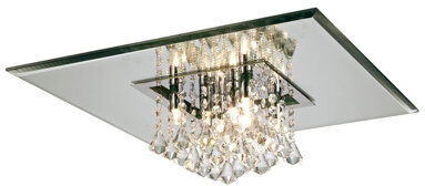 Mercer41 Lopez Flush Mount Mercer41 Size: 8 Light, Fixture Finish: Smoked Mirror  - Size: 30cm H X 38cm W X 30cm D Mercer41 Lopez Flush Mount Mercer41 Size: 8 Light, Fixture Finish: Smoked Mirror  - Size: 30cm H X 38cm W X 30cm D