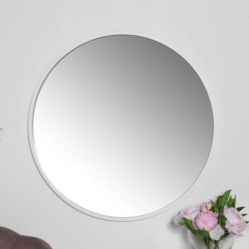 Latitude Run Winship Accent Mirror Latitude Run Finish: White, Size: 120cm H x 120cm W  - Size: 50cm H x 50cm W