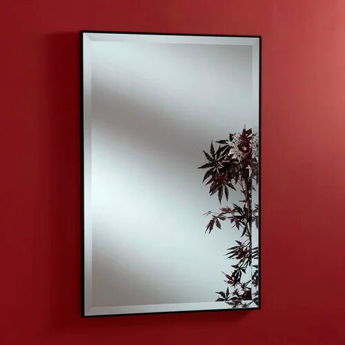 17 Stories Arjae Accent Mirror 17 Stories Size: 103cm H x 78cm W, Finish: Black  - Size: 93cm H x 63cm W