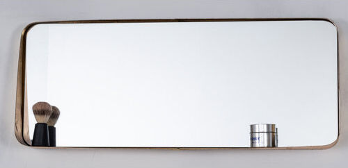 Borough Wharf Hollier Leaf Parisienne Metal Landscape Accent Mirror Borough Wharf  - Size: 87cm H X 44cm W X 40cm D Borough Wharf Hollier Leaf Parisienne Metal Landscape Accent Mirror Borough Wharf  - Size: 87cm H X 44cm W X 40cm D