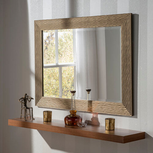 Three Posts Madge Accent Mirror Three Posts Size: 64cm H x 79cm W, Finish: Bronze  - Size: 48cm H x 58cm W Three Posts Madge Accent Mirror Three Posts Size: 64cm H x 79cm W, Finish: Bronze  - Size: 48cm H x 58cm W