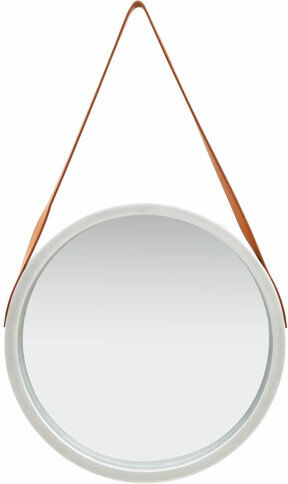 Borough Wharf Hagood Accent Mirror Borough Wharf Finish: Silver/Brown, Size: 50cm H x 50cm W  - Size: 50cm H x 50cm W Borough Wharf Hagood Accent Mirror Borough Wharf Finish: Silver/Brown, Size: 50cm H x 50cm W  - Size: 50cm H x 50cm W