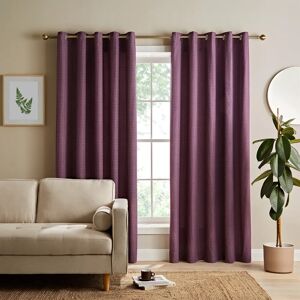 Catherine Lansfield Textured Thermal Insulating Eyelet Curtains indigo 229.0 W cm