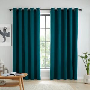 Catherine Lansfield Wilson Blackout Thermal Curtains green/blue 229.0 H x 229.0 W cm