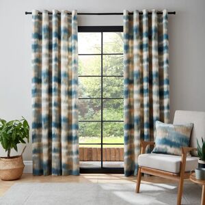 Catherine Lansfield Ombre Texture Thermal Eyelet Curtains green/blue 229.0 H x 229.0 W cm