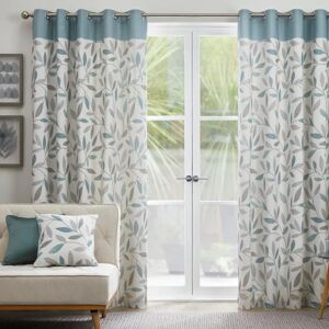 Fusion Beechwood 100% Cotton Pair Of Eyelet Curtains 229.0 H x 229.0 W cm