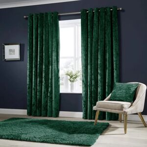 Fairmont Park Heavy Velvet Eyelet Sheer Ready Made Window Curtains green/blue 228.0 H x 168.0 W cm