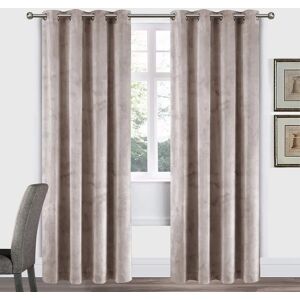 Fairmont Park Pittsboro Crushed Velvet Eyelet Windows Panel Curtains white/brown 228.0 H x 228.0 W cm