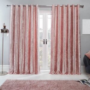 Fairmont Park Denson Crushed Velvet Eyelet Room Darkening Thermal Curtains pink 229.0 H cm