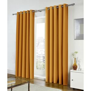 Fusion Eyelet Curtains yellow 229.0 H cm