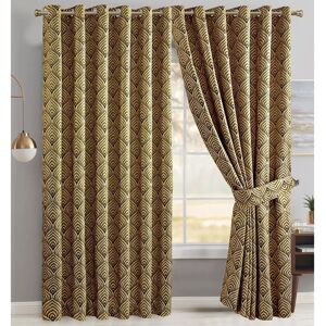 Fairmont Park Annelise Eyelet Room Darkening Curtains brown 116.84 W x 182.88 D cm