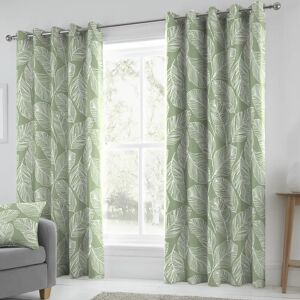 Fusion Matteo Eyelet Curtains green/blue 229 W x 229 D cm