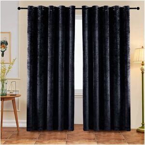 Fairmont Park Luxury Eyelet Room Darkening Curtain black 183.0 H x 168.0 W cm