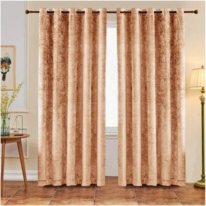 Fairmont Park Luxury Eyelet Room Darkening Curtain white/brown 228.0 H x 228.0 W cm