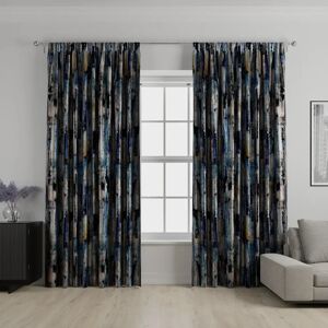 Borough Wharf Kori Pencil Pleat Room Darkening Door Curtain green/blue 137.0 H x 228.0 W cm