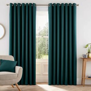 Helena Springfield Eden Lined Eyelet Room Darkening Curtains green/blue 183.0 H x 168.0 W cm