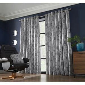 Ebern Designs Maldonado Owen Eyelet Ring Top Room Darkening Curtains gray 229.0 H x 168.0 W cm