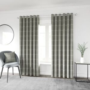 Helena Springfield Harper Lined Eyelet Room Darkening Curtains gray 228.0 H x 168.0 W cm