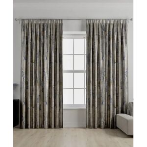 Borough Wharf Kori Pencil Pleat Room Darkening Door Curtain green/blue/white 228.0 H x 116.0 W cm