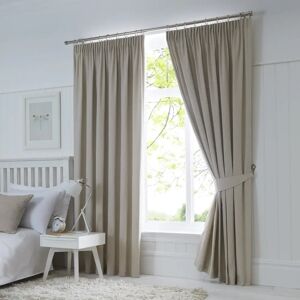 Fusion Room Darkening Thermal Curtains white/brown 183.0 H cm