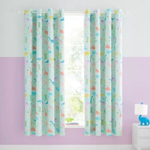 Catherine Lansfield Dinosaur Friends Reversible Curtains blue/green/pink/yellow 72.0 H x 66.0 W cm