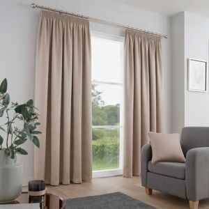 Fusion Galaxy Pencil Pleat Room Darkening Curtains white/brown 229.0 H x 229.0 W cm