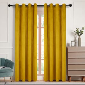 Fairmont Park Goldonna Crushed Velvet Eyelet Panel Curtain Charcoal 66 x 90 cm