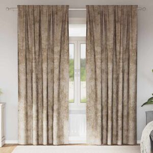 Fairmont Park Curtain With Curtains 2 Pcs Velvet Champagne 140cm Width x 260cm Drop