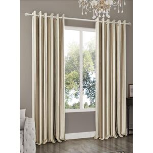 17 Stories Venice Thermal Blackout Ready Made Curtains Eyelet Thick Ring Top Pair Insulated Blackout Lining Cream 168cm Width x 229cm Drop
