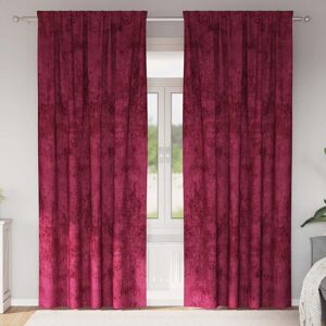 Fairmont Park Curtain With Curtains 2 Pcs Velvet Wine Red 140cm Width x 245cm Drop