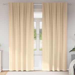 Fairmont Park Curtains With Curtains 2 Pcs Polyester Cream 140cm Width x 260cm Drop
