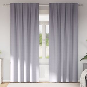 Fairmont Park Curtains With Curtains 2 Pcs Polyester Metal Grey 140cm Width x 245cm Drop