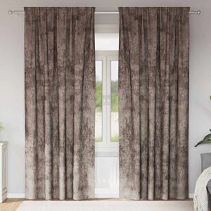 Fairmont Park Curtain With Curtains 2 Pcs Velvet Cappuccino 140cm Width x 225cm Drop