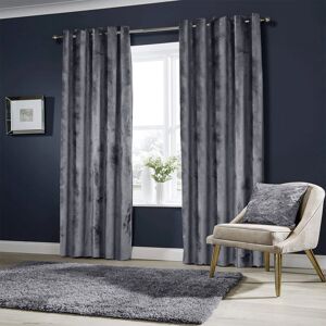 Fairmont Park Winkel Heavy Velvet Eyelet Ready Made Thermal Drapes & Curtains Grey 228 x 228cm Fairmont Park Winkel Heavy Velvet Eyelet Ready Made Thermal Drapes & Curtains Grey 228 x 228cm