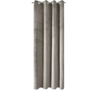 Eurofirany Velvet Curtain - Dark Beige - 140x250 cm Eurofirany Velvet Curtain - Dark Beige - 140x250 cm