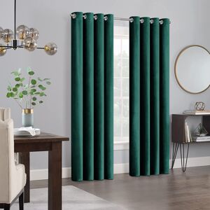 Fairmont Park Panola Crushed Velvet Eyelet Sheer Curtains Green Emerald 168 W x 228 D cm Fairmont Park Panola Crushed Velvet Eyelet Sheer Curtains Green Emerald 168 W x 228 D cm
