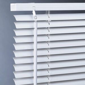 Symple Stuff PVC Room Darkening Venetian Blind White 150 cm L x 225 cm W Symple Stuff PVC Room Darkening Venetian Blind White 150 cm L x 225 cm W
