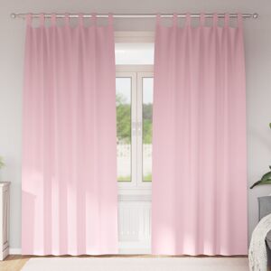 Fairmont Park Curtains With Curtains 2 Pcs Polyester Baby pink 140cm Width x 260cm Drop Fairmont Park Curtains With Curtains 2 Pcs Polyester Baby pink 140cm Width x 260cm Drop