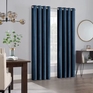 Fairmont Park Panola Crushed Velvet Eyelet Sheer Curtains Blue/Navy 168 W x 228 D cm Fairmont Park Panola Crushed Velvet Eyelet Sheer Curtains Blue/Navy 168 W x 228 D cm
