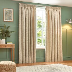 Marlow Home Co. Amelianna Jacquard Pencil Pleat Curtains Beige Width 117 x Drop 183 cm Marlow Home Co. Amelianna Jacquard Pencil Pleat Curtains Beige Width 117 x Drop 183 cm