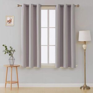 Ebern Designs My Home Store Ultra-Soft Blackout Curtains Enguerran with Eyelets and Tie Backs Silver 228 W x 228cm D Ebern Designs My Home Store Ultra-Soft Blackout Curtains Enguerran with Eyelets and Tie Backs Silver 228 W x 228cm D