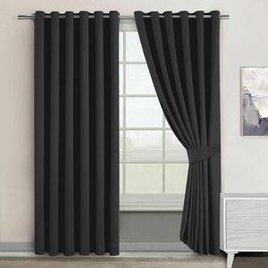 Rosalind Wheeler Bernards Grommet Eyelet Blackout Thermal Door Curtain Dark Grey 228cm Width x 228cm Drop Rosalind Wheeler Bernards Grommet Eyelet Blackout Thermal Door Curtain Dark Grey 228cm Width x 228cm Drop