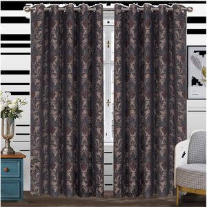 Rosalind Wheeler Derzon Room Darkening Grommet / Eyelet Curtain Pair Black 168cm Width x 183cm Drop Rosalind Wheeler Derzon Room Darkening Grommet / Eyelet Curtain Pair Black 168cm Width x 183cm Drop